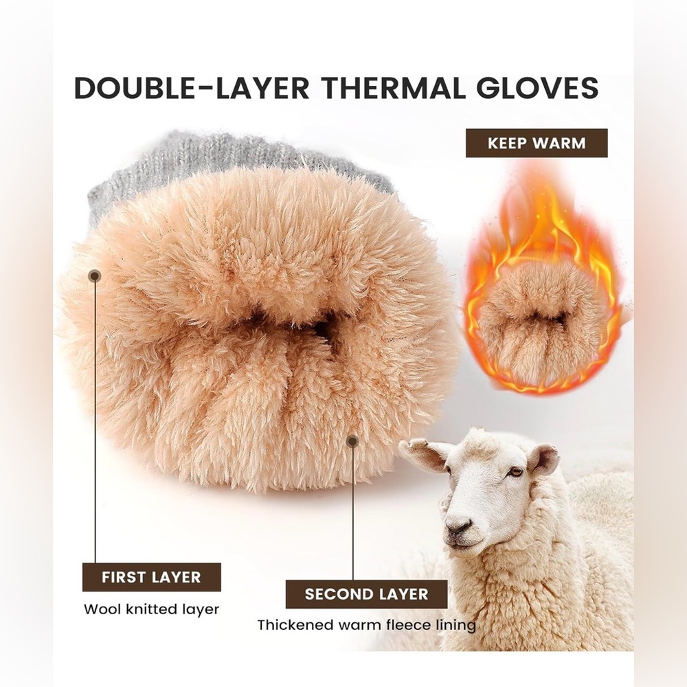 Clothirily Winter Gloves for Women & Men Touchscreen finger tips - Picture 2 of 4